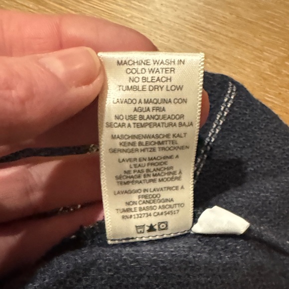 NWOT Anthropology Cloth &Stone Women's Navy Striped Tunic Dress - Picture 6 of 8